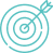 Target icon with an arrow in center.